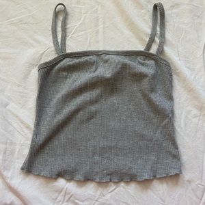 Grey cropped tank top